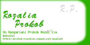 rozalia prokob business card